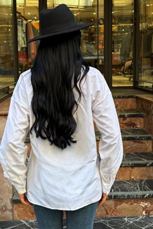 PureWhite Oversize Basic Kadın Gömlek