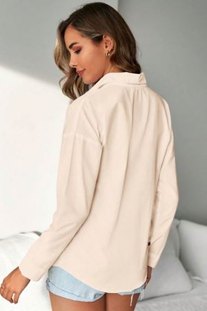 ElegantFit Soft Doku Kadın Gömlek – Krem