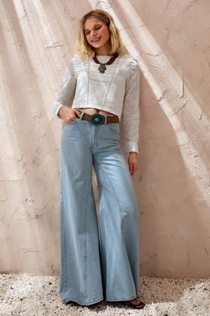Bella Lace Beyaz Dantelli Bluz