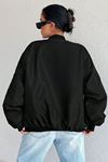 Kadın Oversize Bomber Mont - Siyah