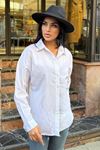 PureWhite Oversize Basic Kadın Gömlek
