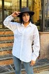 PureWhite Oversize Basic Kadın Gömlek