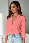 ElegantFit Soft Doku Kadın Gömlek – Soman pembe