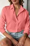 ElegantFit Soft Doku Kadın Gömlek – Soman pembe