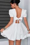 City Chic Basic Beyaz Mini Elbise