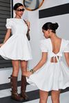 City Chic Basic Beyaz Mini Elbise