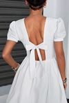 Elegance Halter Beyaz Midi Elbise