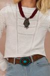 Bella Lace Beyaz Dantelli Bluz