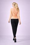 Yanı Büzgülü Drape Detaylı Uzun Kollu Bluz - Somon