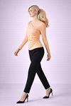 Yanı Büzgülü Drape Detaylı Uzun Kollu Bluz - Somon